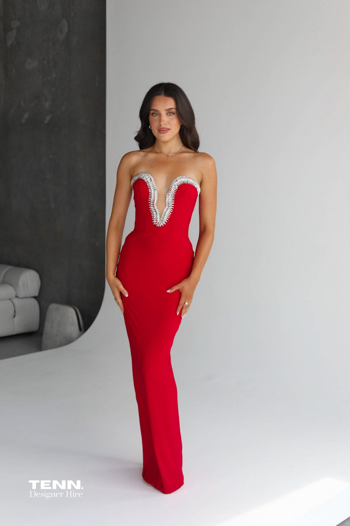 Albina Dyla Classica Gown - Red dress hire