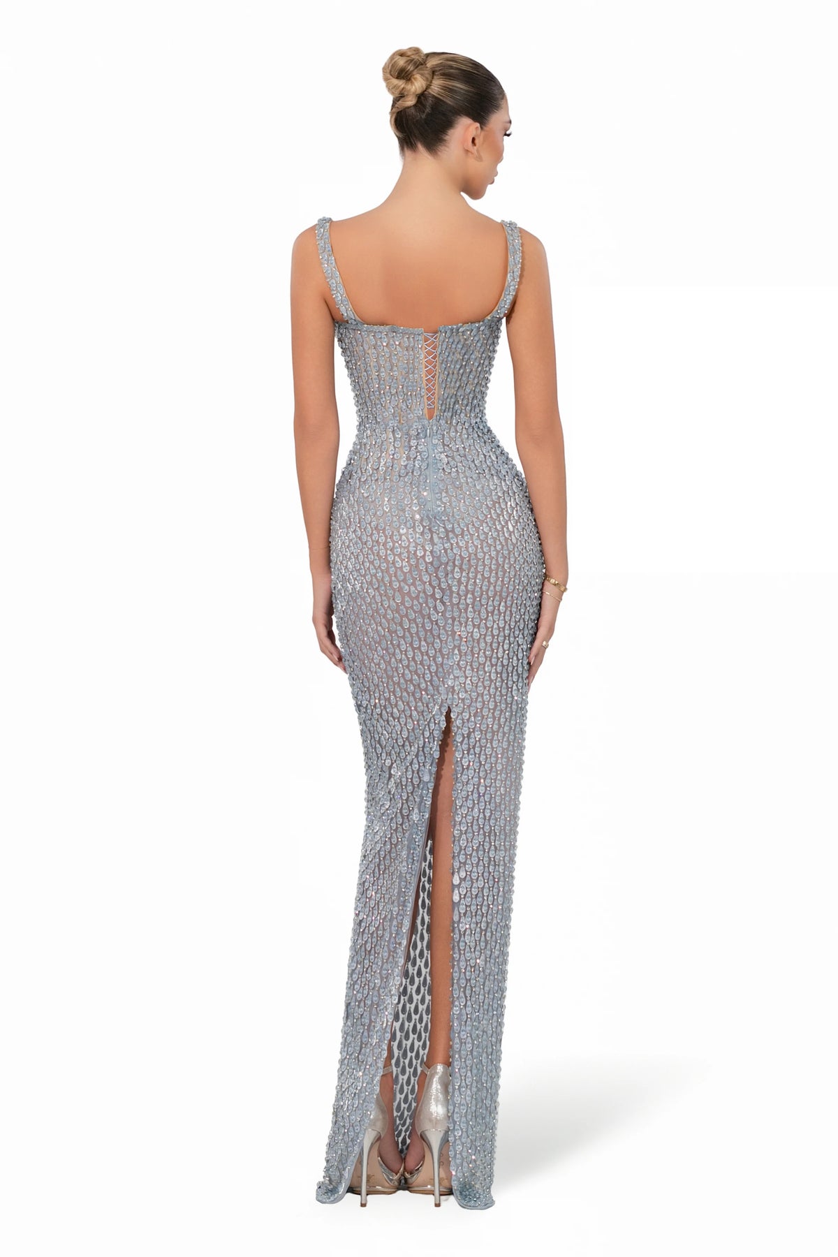 Albina Dyla Crystal Embellished Gown TENN Designer Hire