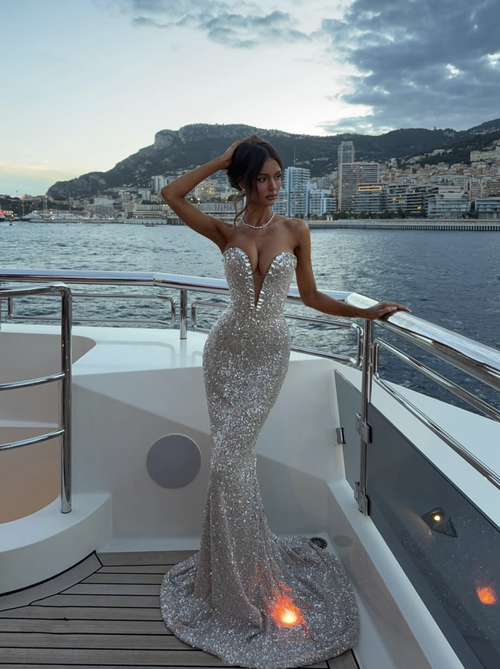 Albina Dyla Diamond Cartier Couture Gown TENN Designer Hire