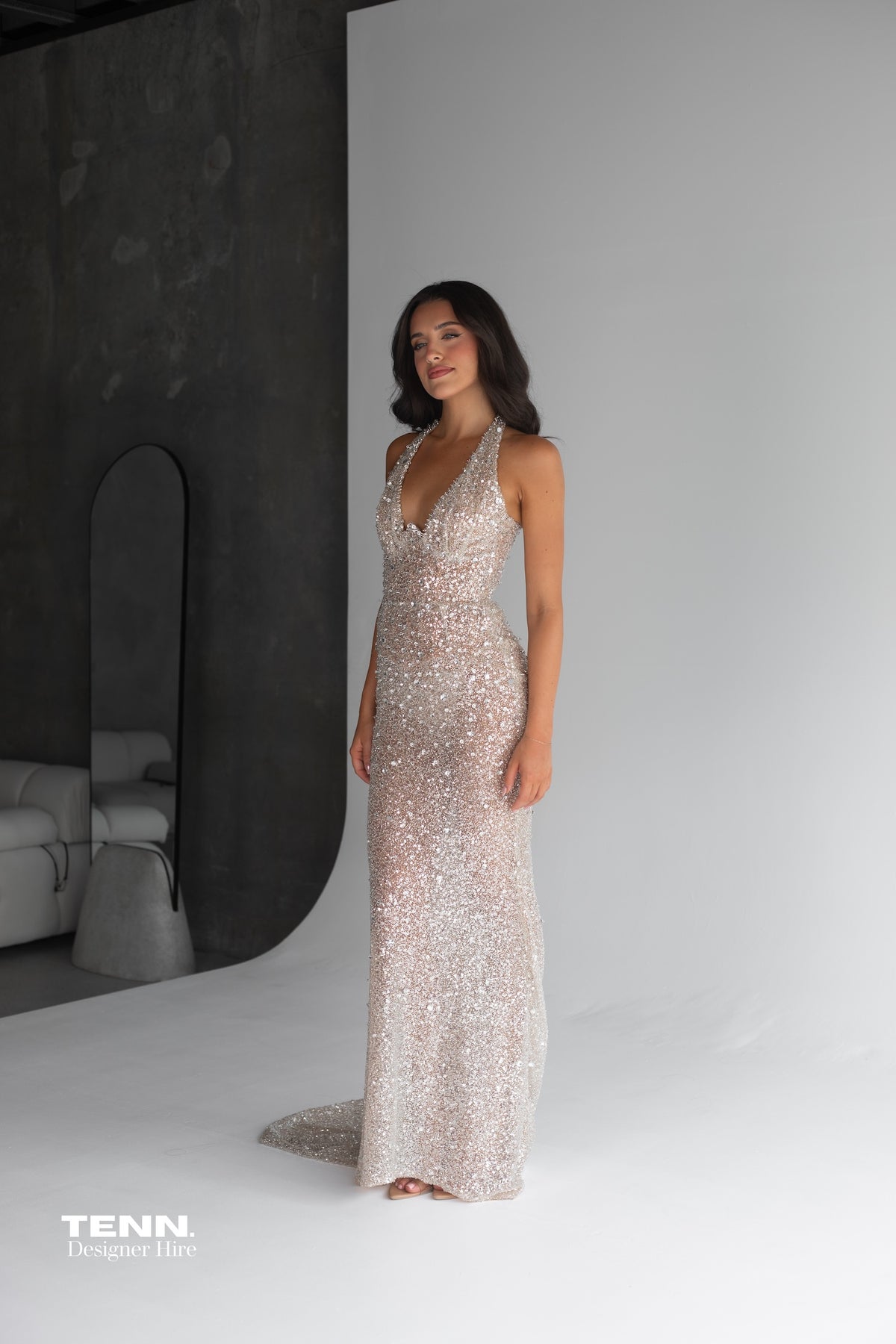 Albina Dyla Golden Couture Gown TENN. Albina Dyla Golden Couture Gown TENN.