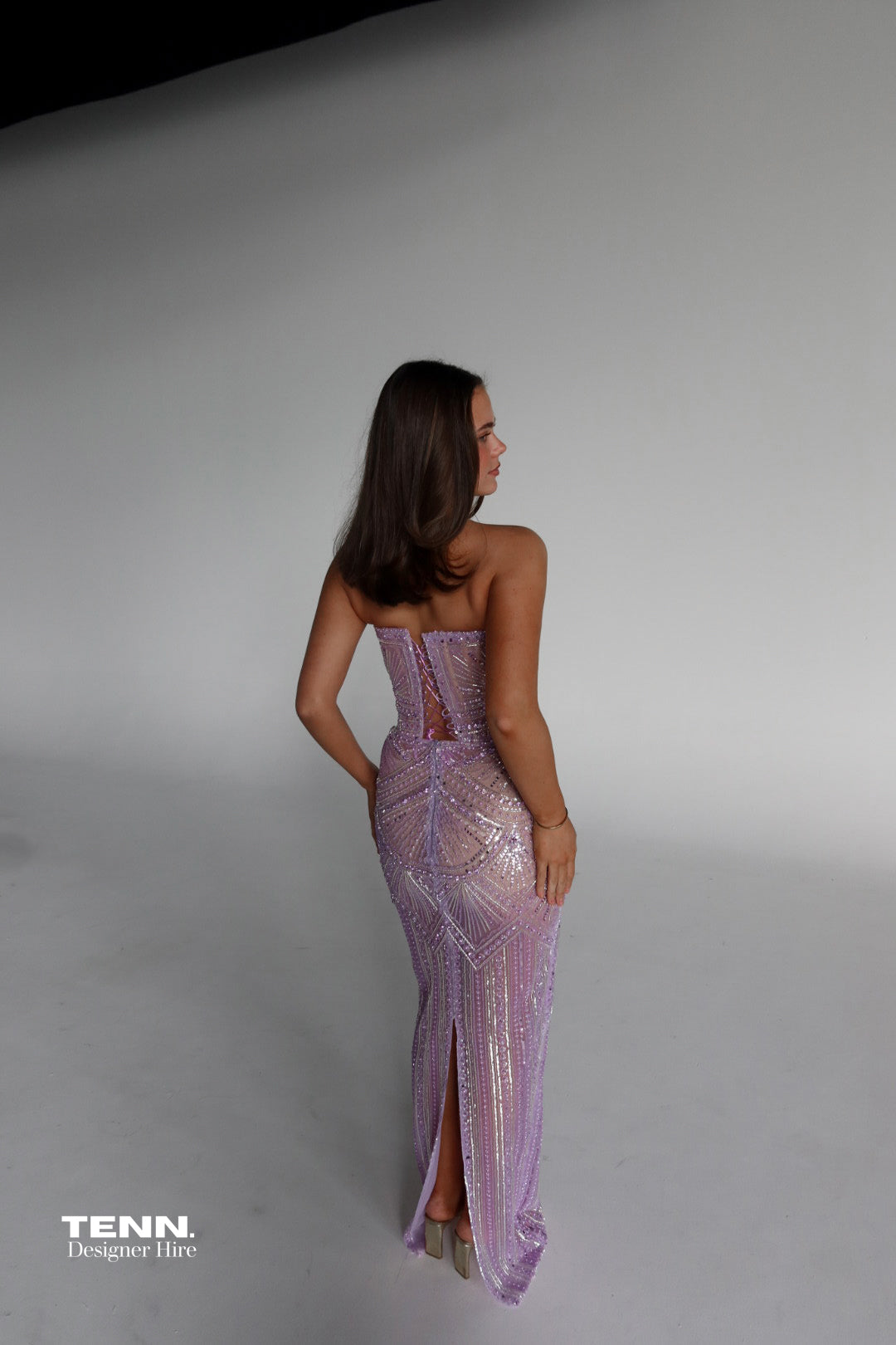 Albina Dyla Lilac Majesty Couture Gown TENN Designer Hire