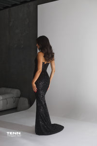 Albina Dyla Midnight Hand-Beaded Designer Dress – TENN Designer Hire