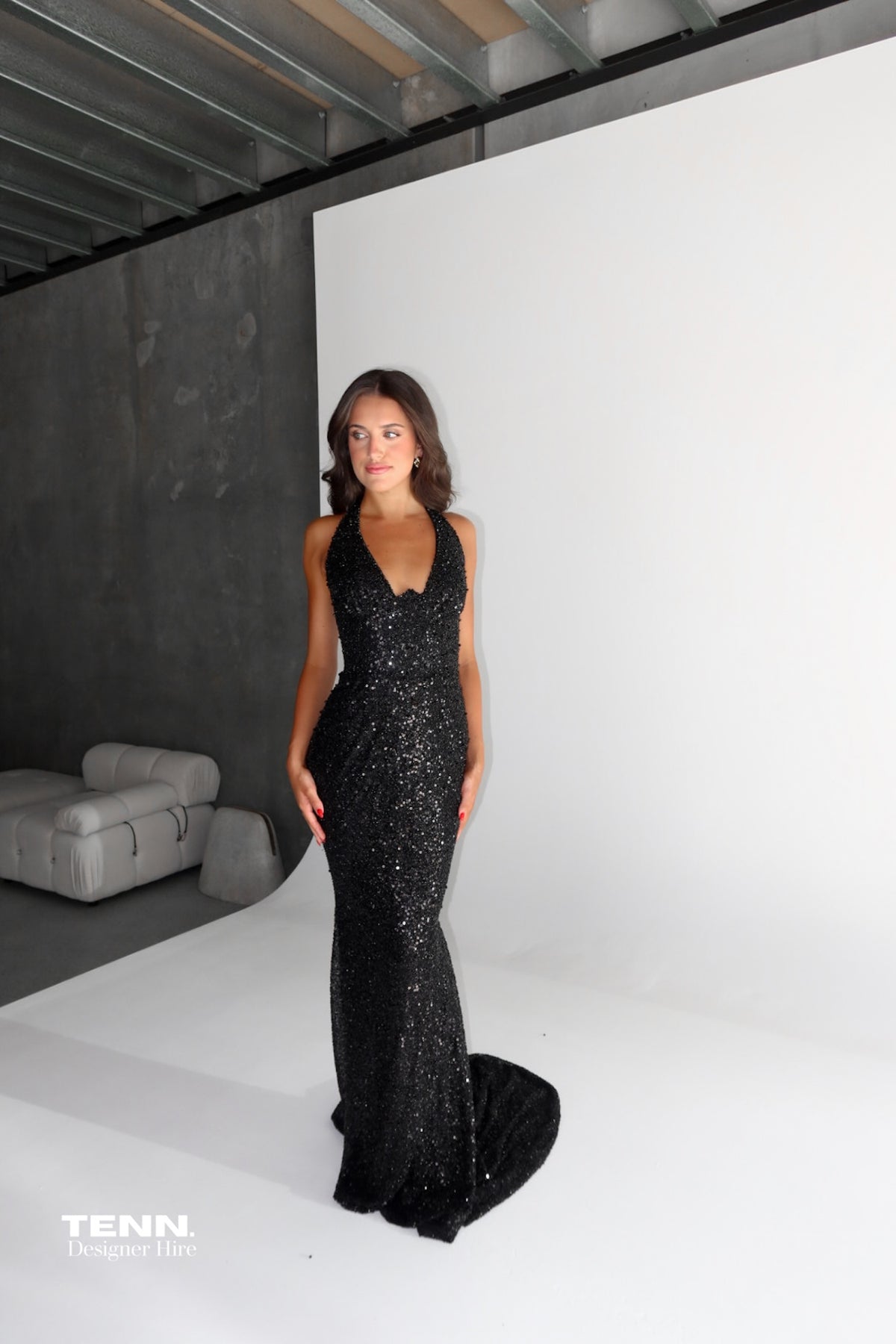 Albina Dyla Midnight Sculpted Waist Couture Maxi – TENN Designer Hire