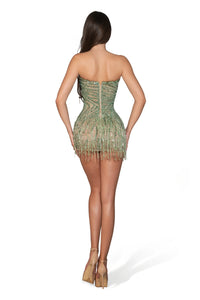 Albina Dyla Mirage Embellished Mini Dress TENN Designer Hire
