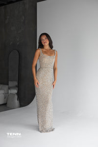Albina Dyla Nova Hand Sewn Beaded Gown – TENN Designer Hire