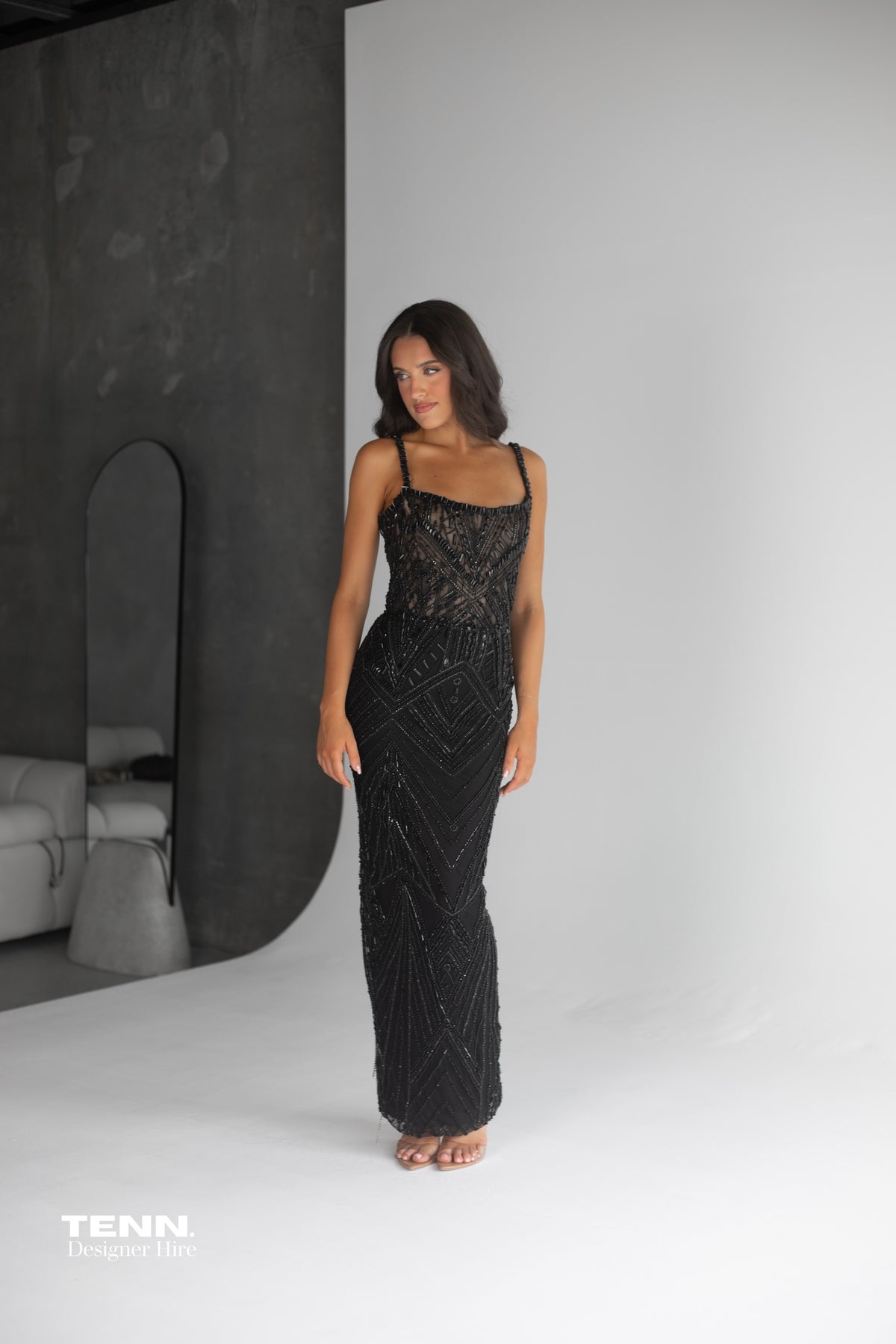 Albina Dyla Siren Couture Gown Black – TENN Designer Hire
