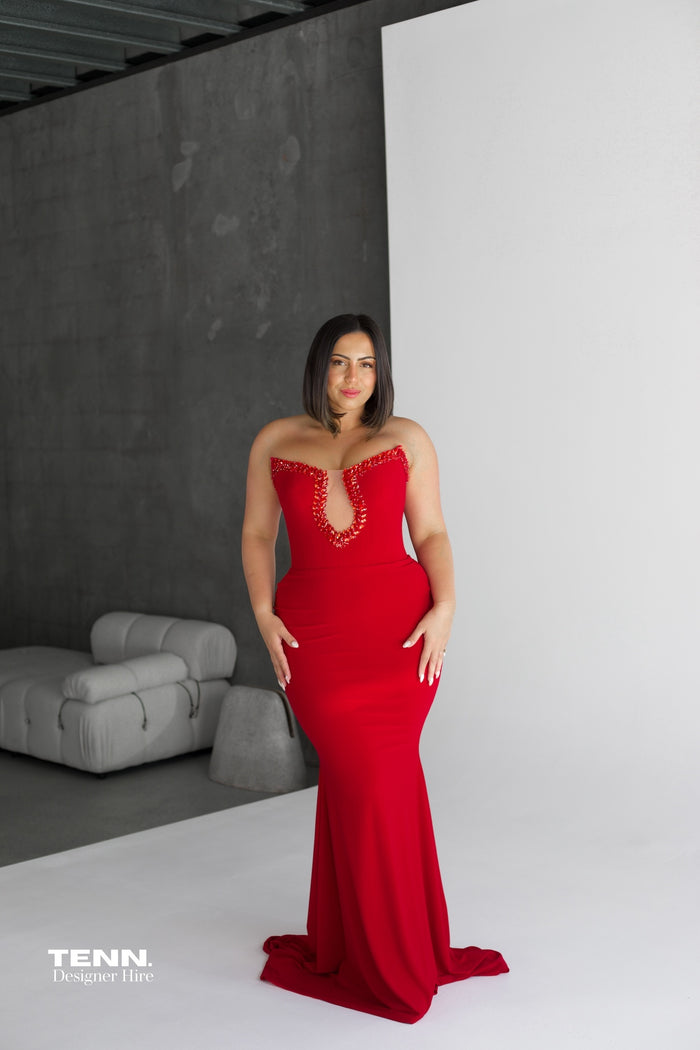 Albina Dyla Victorie Gown - Cherry