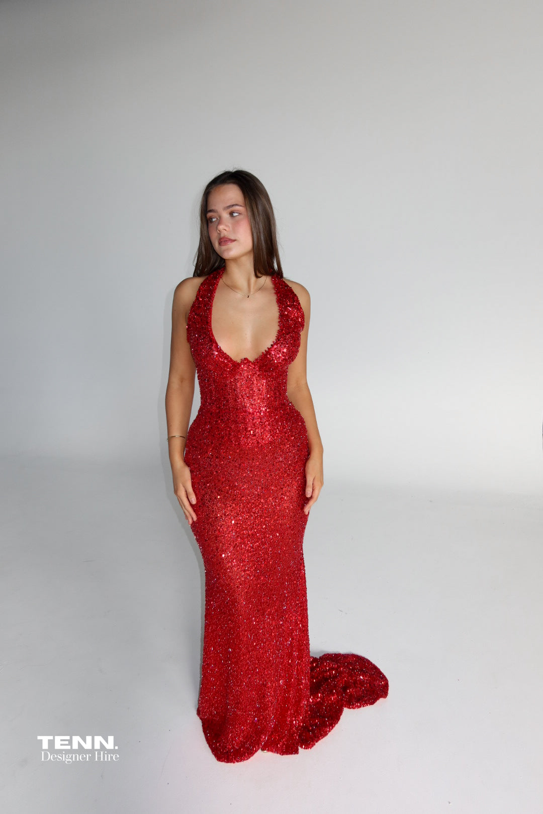 Albina Dyla x TENN Golden Couture Gown TENN Designer Hire