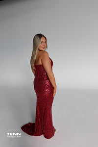 Albina Dyla x TENN Golden Embellished Gown TENN Designer Hire