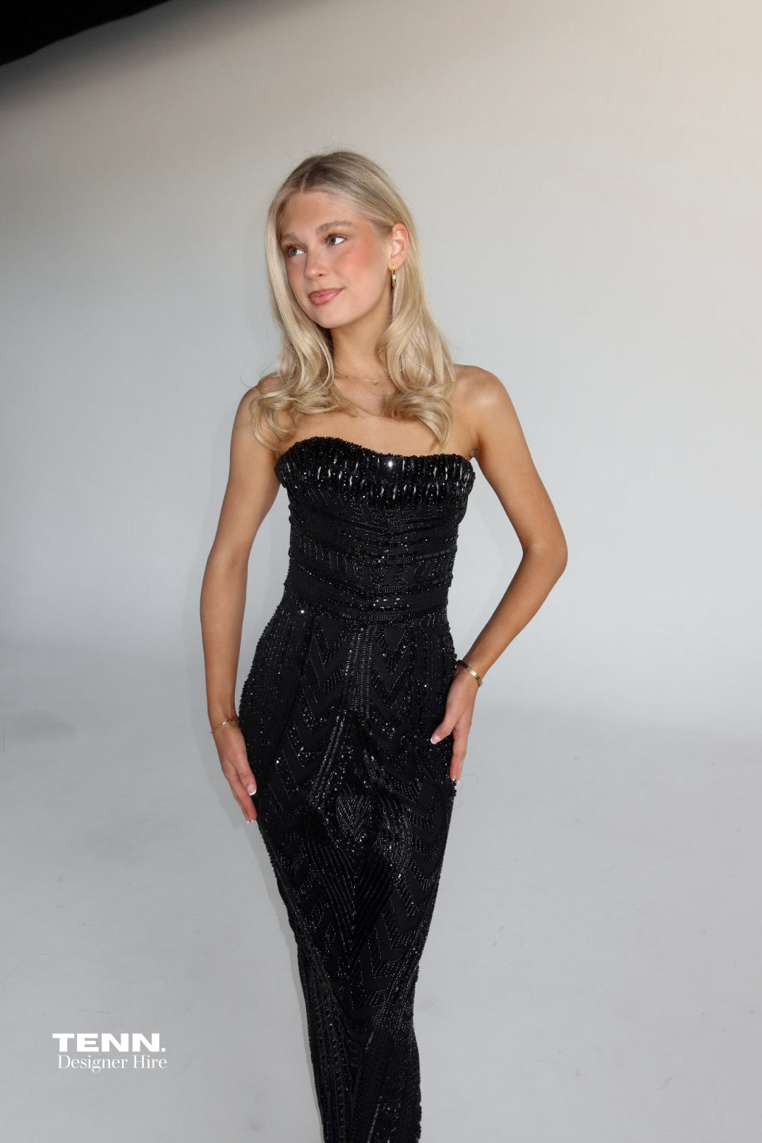 Albina Dyla x TENN Statement Sequin Gown TENN Designer Hire