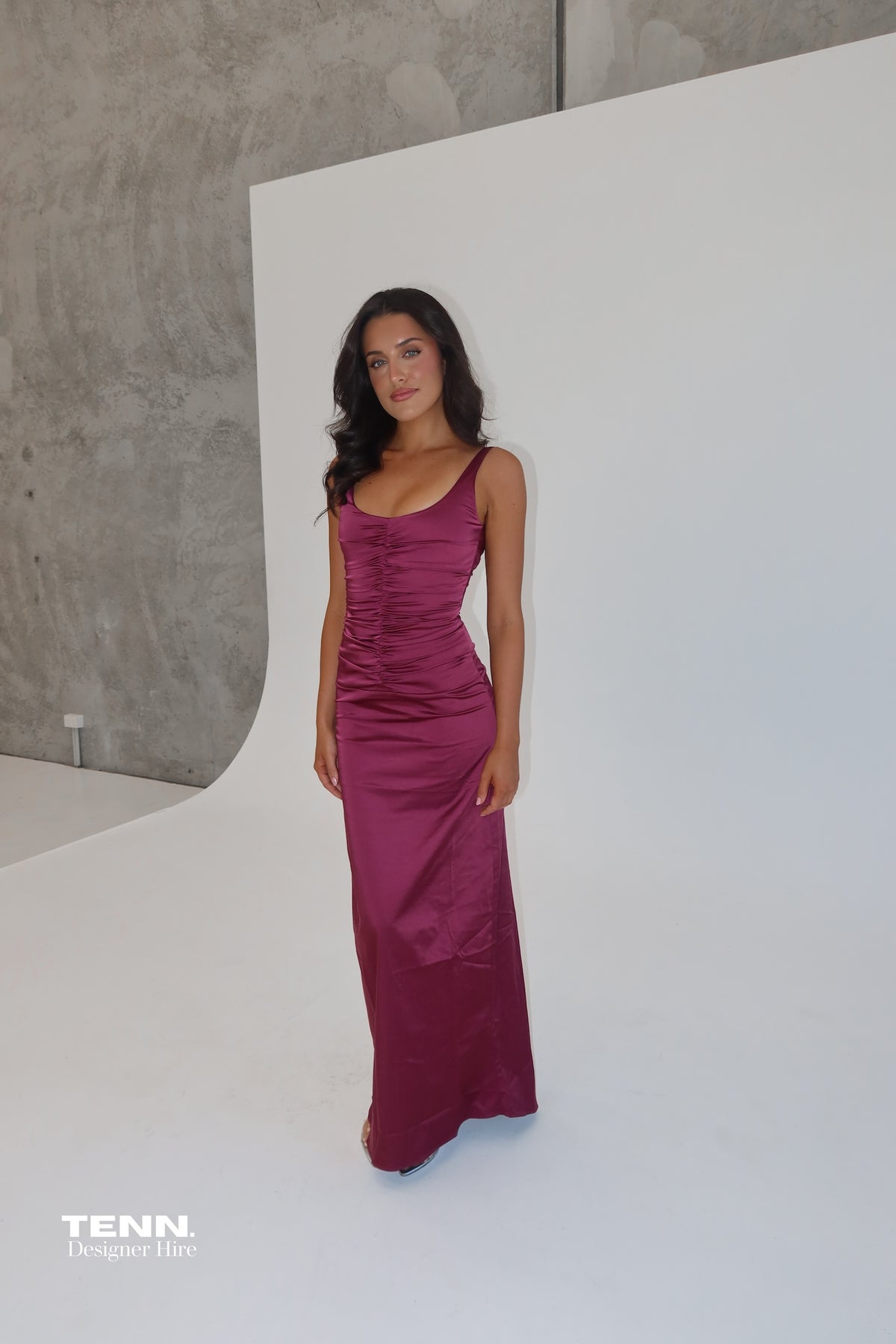Ance Gria Atlein Gown Plum Formal Gown TENN Designer Hire