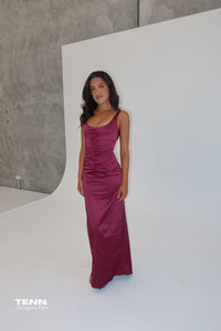 Ance Gria Atlein Gown Plum Formal Gown TENN Designer Hire
