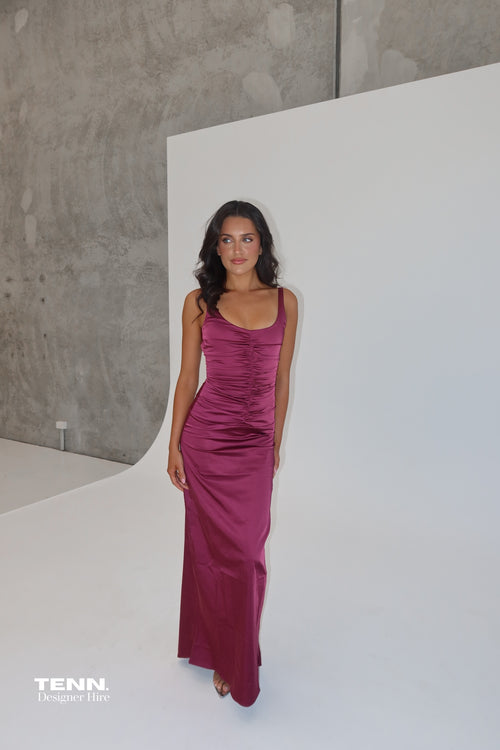 Ance Gria Atlein Gown Plum Hire TENN Designer Hire