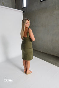 Ance Gria Atlein Satin Top & Midi Skirt Set TENN Designer Hire