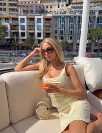 Ance Gria Atlein Top & Midi Skirt Set in Cream TENN Designer Dress Hire