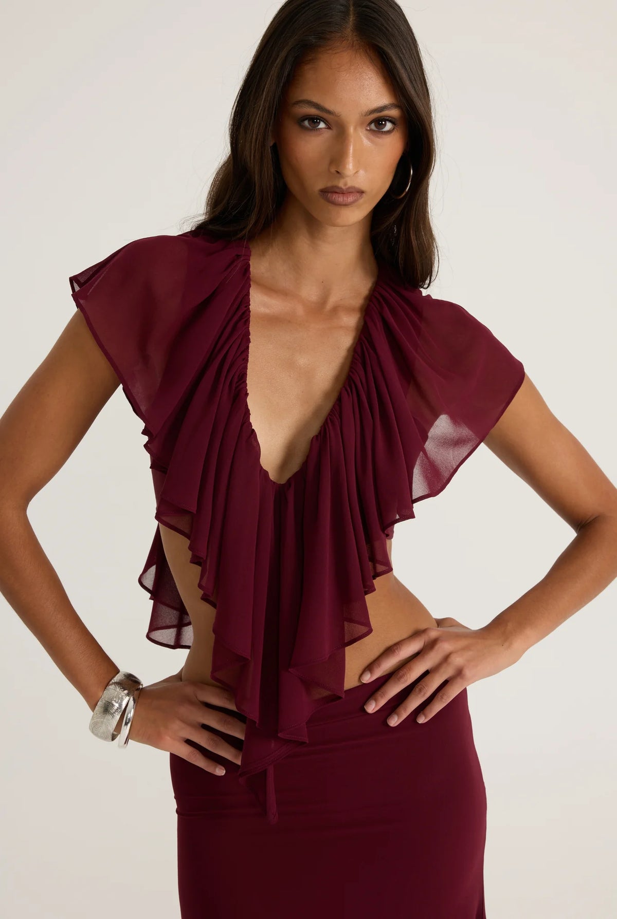 Ance Gria Clover Top And Skirt Two Piece Set TENN Designer Hire