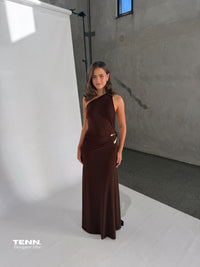 Ance Gria Gaia Dress Brown TENN Designer Hire
