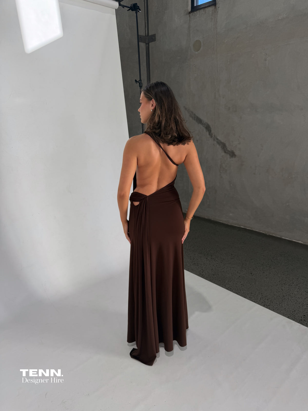 Ance Gria Gaia Gown Brown TENN Designer Hire