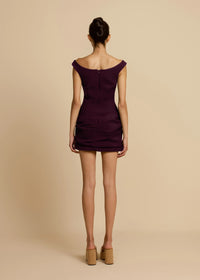 Arcina Ori Avery Mini Dress Plum Hire TENN Designer Hire