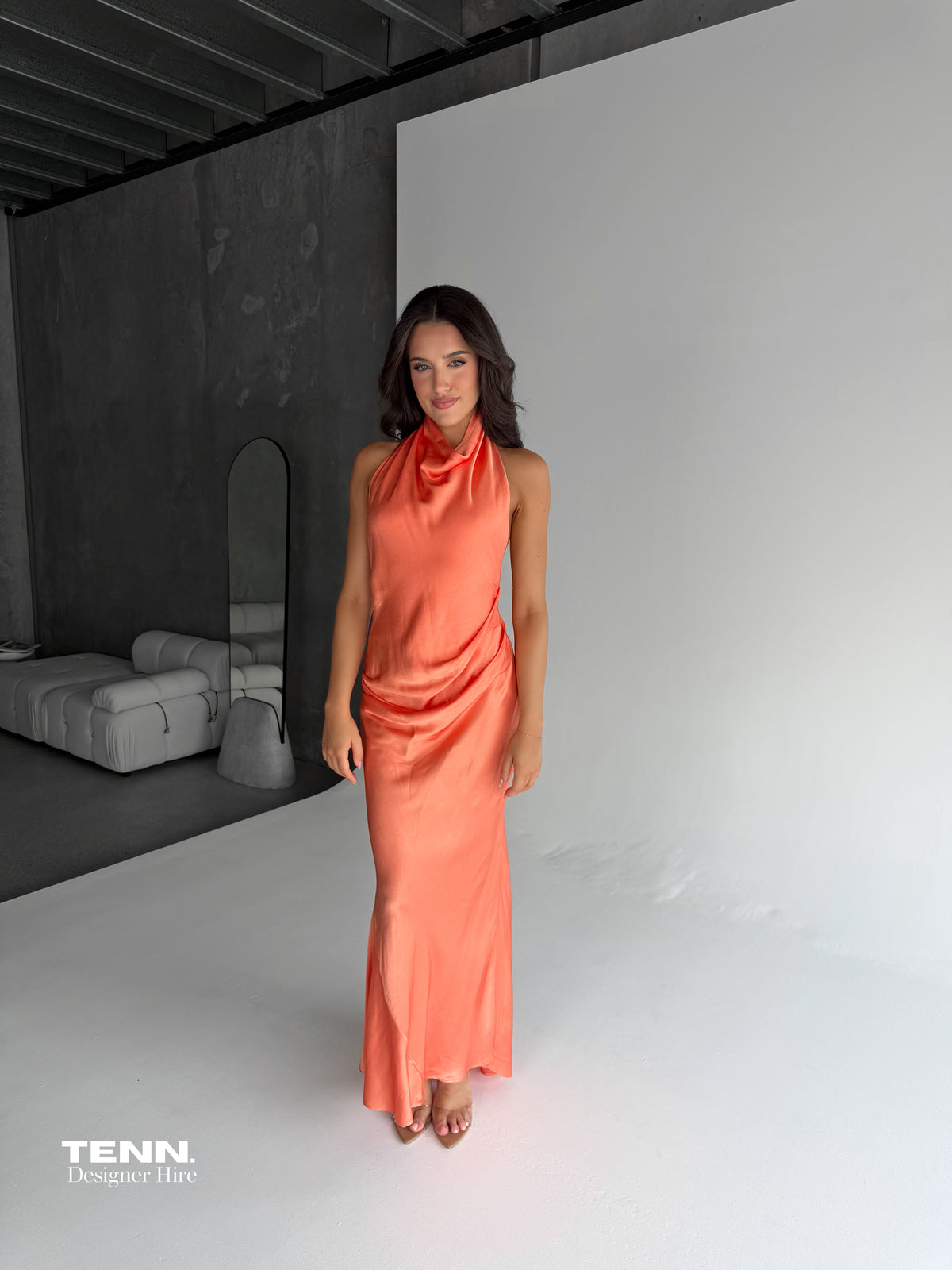 Arcina Ori Gaia Papaya Cowl Neck Dress – TENN Designer Hire