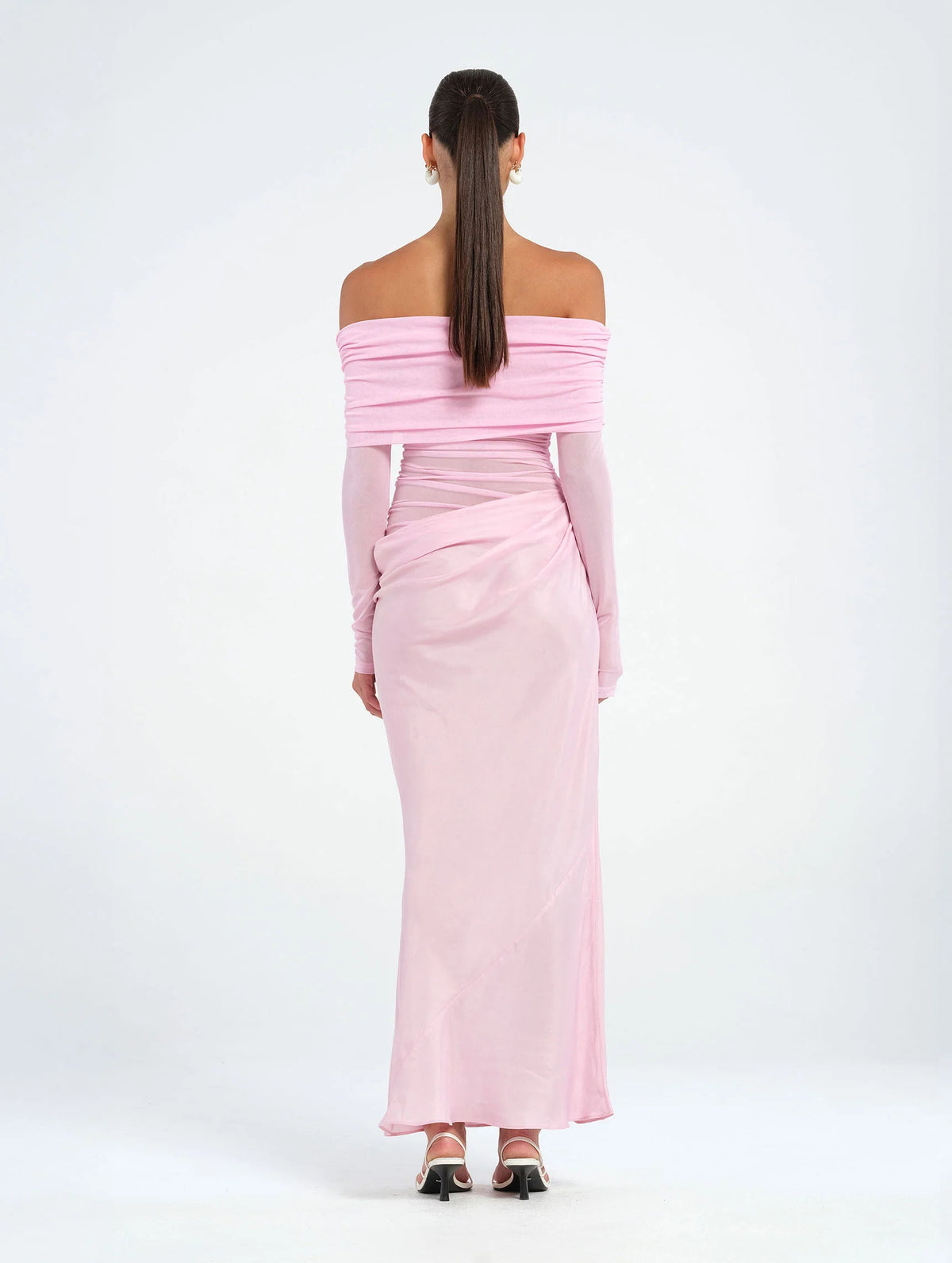Yasmin Off Shoulder Maxi Dress - Pink