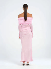 Yasmin Off Shoulder Maxi Dress - Pink