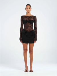 Oskar Mini Dress - Black