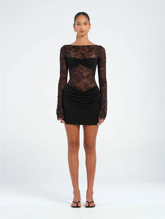 Oskar Mini Dress - Black