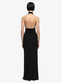 Bec And Bridge Cassis Drape Maxi Dress Black Hire TENN Designer Hire