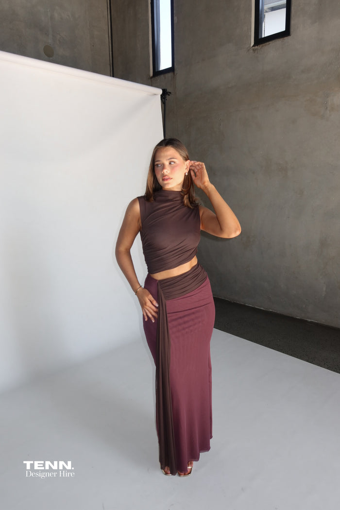 Bec + Bridge Conni High Neck Dress TENN Designer Hire