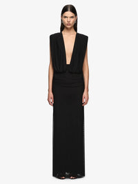 Bec + Bridge Isora Black Ruched Maxi Dress TENN Designer Hire