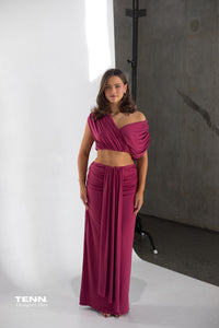 Benni Celia Top And Maxi Skirt Rose Wine TENN Designer Hire