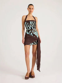 Benni Luciana Sirocco Halter Mini Dress TENN Designer Hire