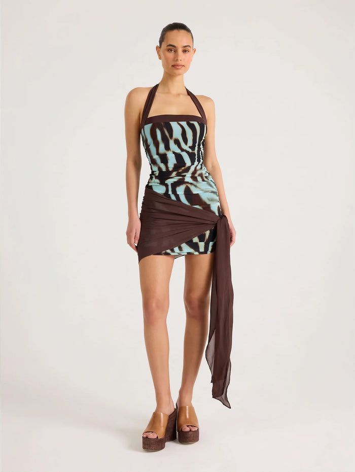 Benni Luciana Sirocco Halter Mini Dress TENN Designer Hire