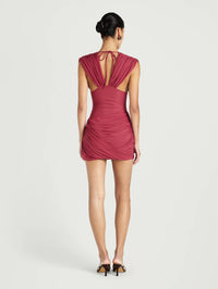 Benni Noa Mini Dress Rose Wine TENN Designer Hire
