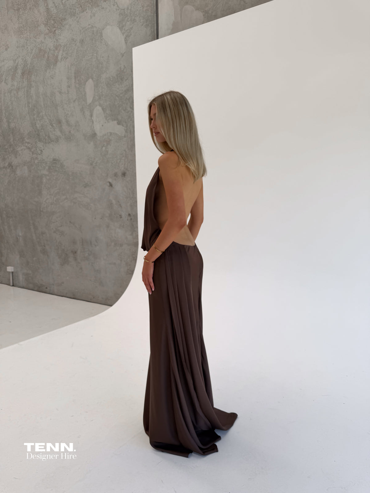 Calia Collection Kaia Dress Chocolate Hire TENN Designer Hire