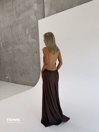 Calia Collection Kaia Dress Chocolate TENN Designer Hire