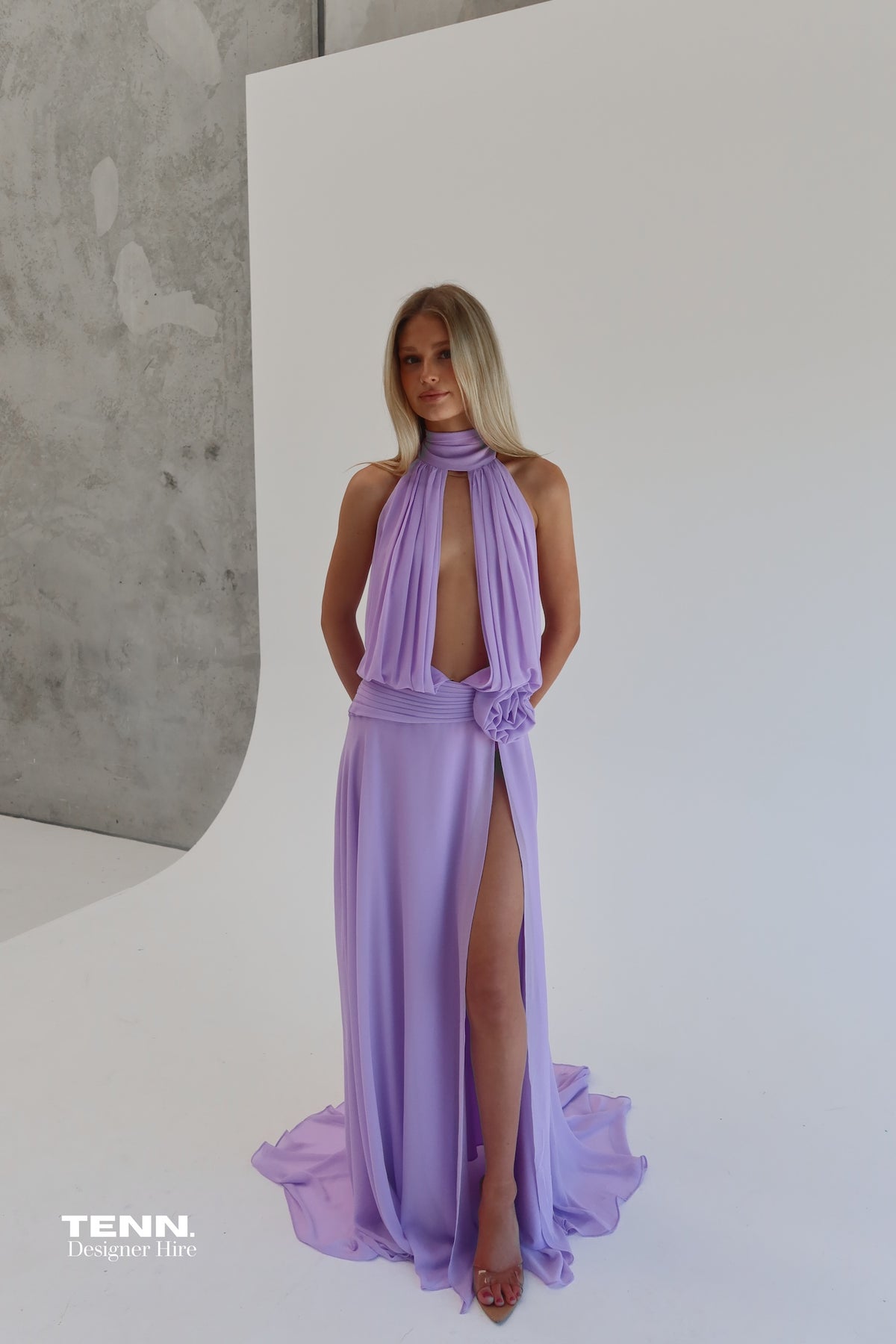 Calia Collection Solaia Lilac Dress Hire TENN Designer Hire