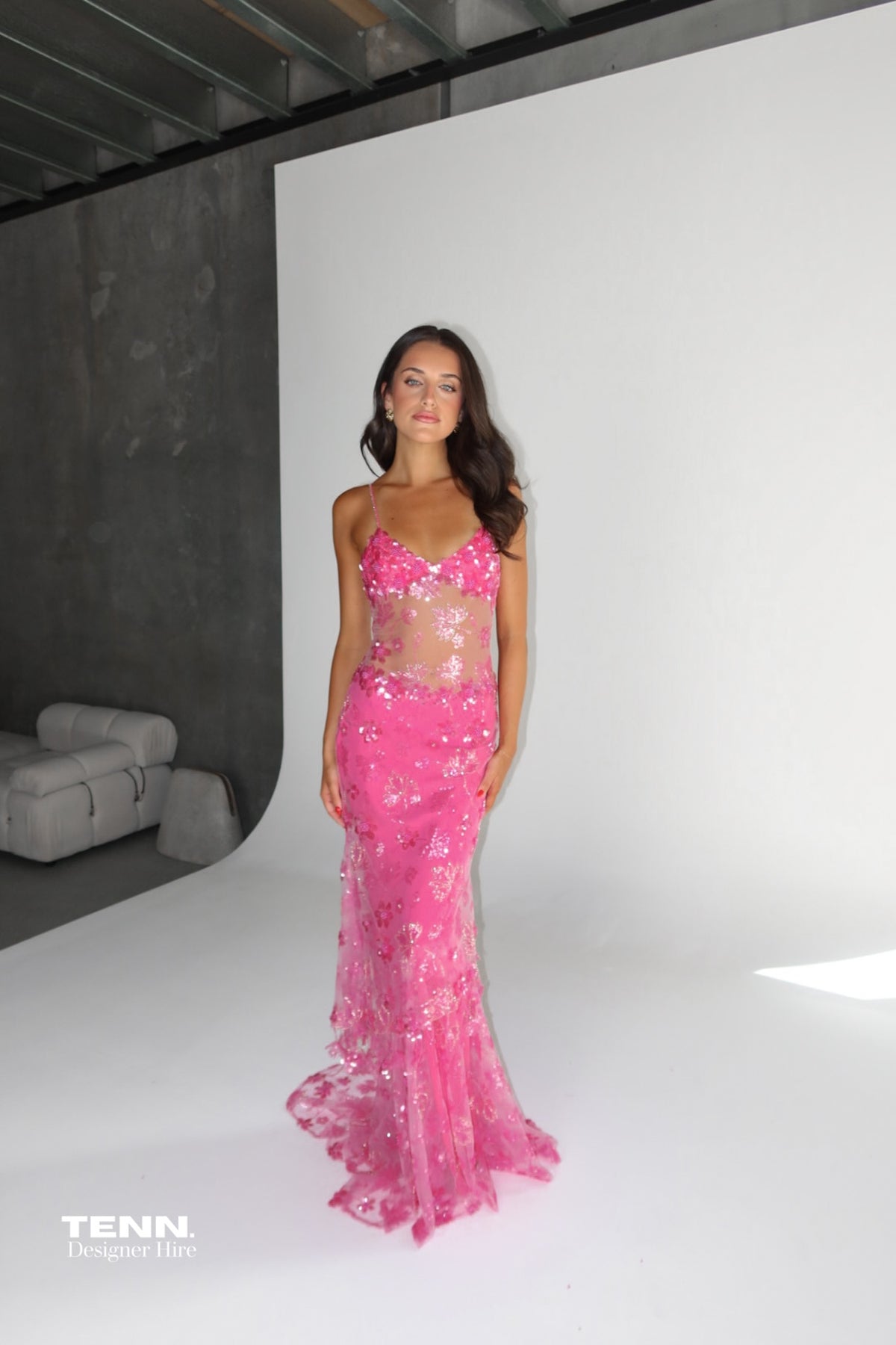 Cha Collective Delilah Pink Floor Length Dress – TENN Designer Hire