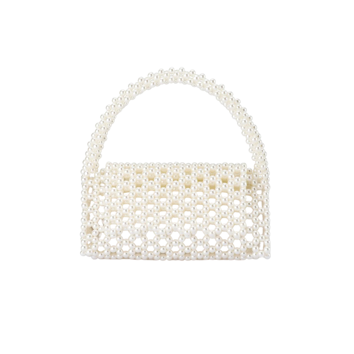 Amrita Beaded Clutch - White