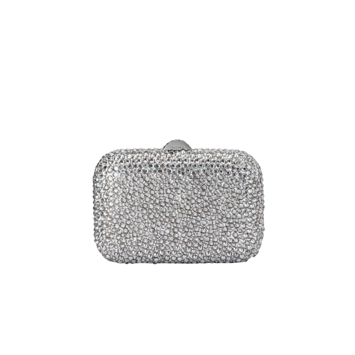 Casey Encrusted Clutch - Silver