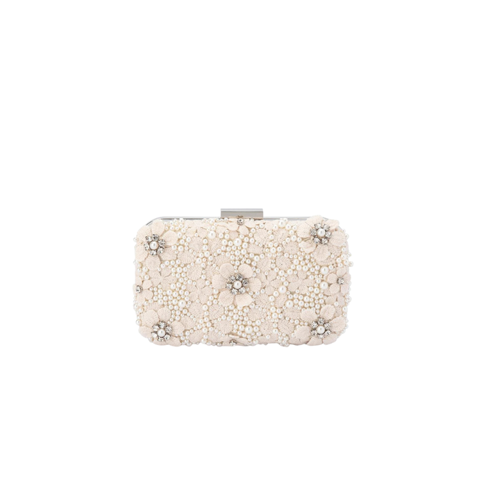 Beth Encrusted Clutch - Ivory
