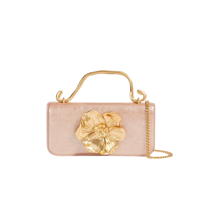 Alessia Flower Clutch - Rose Gold