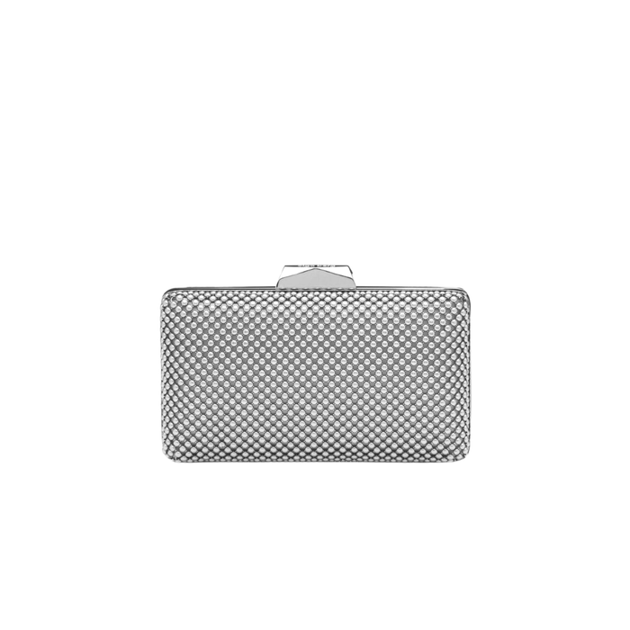 Natasha Ball Mesh Clutch - Silver