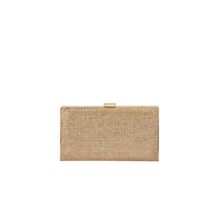 Stef Crystal Box Clutch - Gold