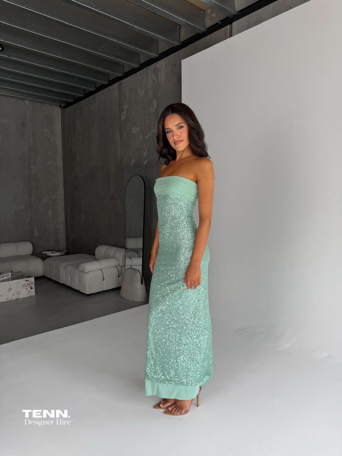 Fait Par Foutch Elizabeth Dress Jade Green TENN Designer Hire
