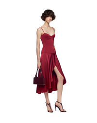 Fanci Club Clavicle Satin Corset Dress TENN Designer Hire