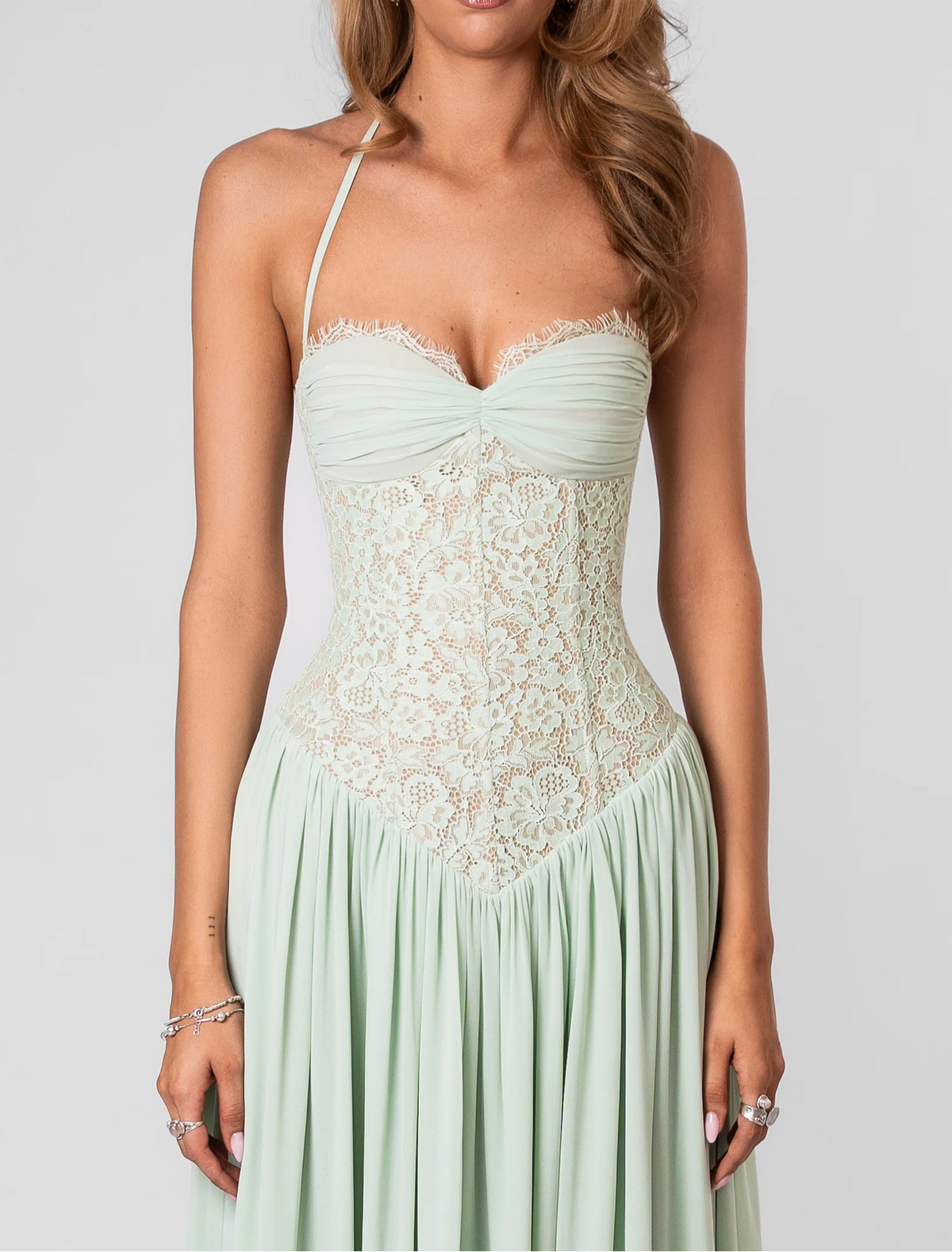 Fenity Faye Lace Dress Mint TENN Designer Hire