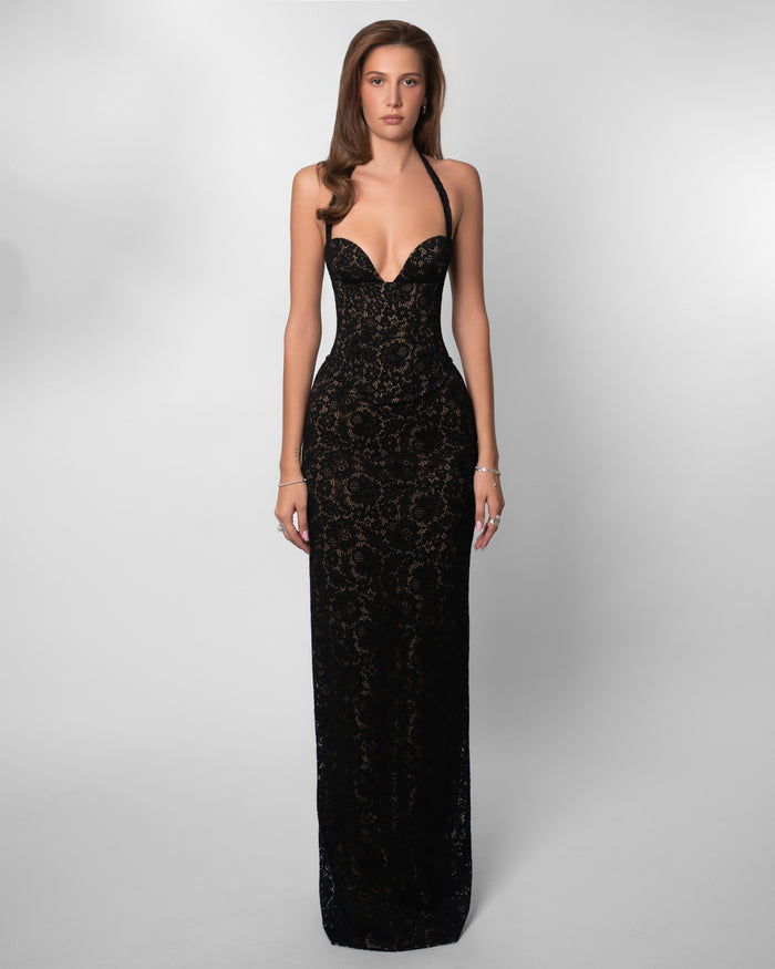 Fenity Monique Black Formal Dress TENN Designer Hire