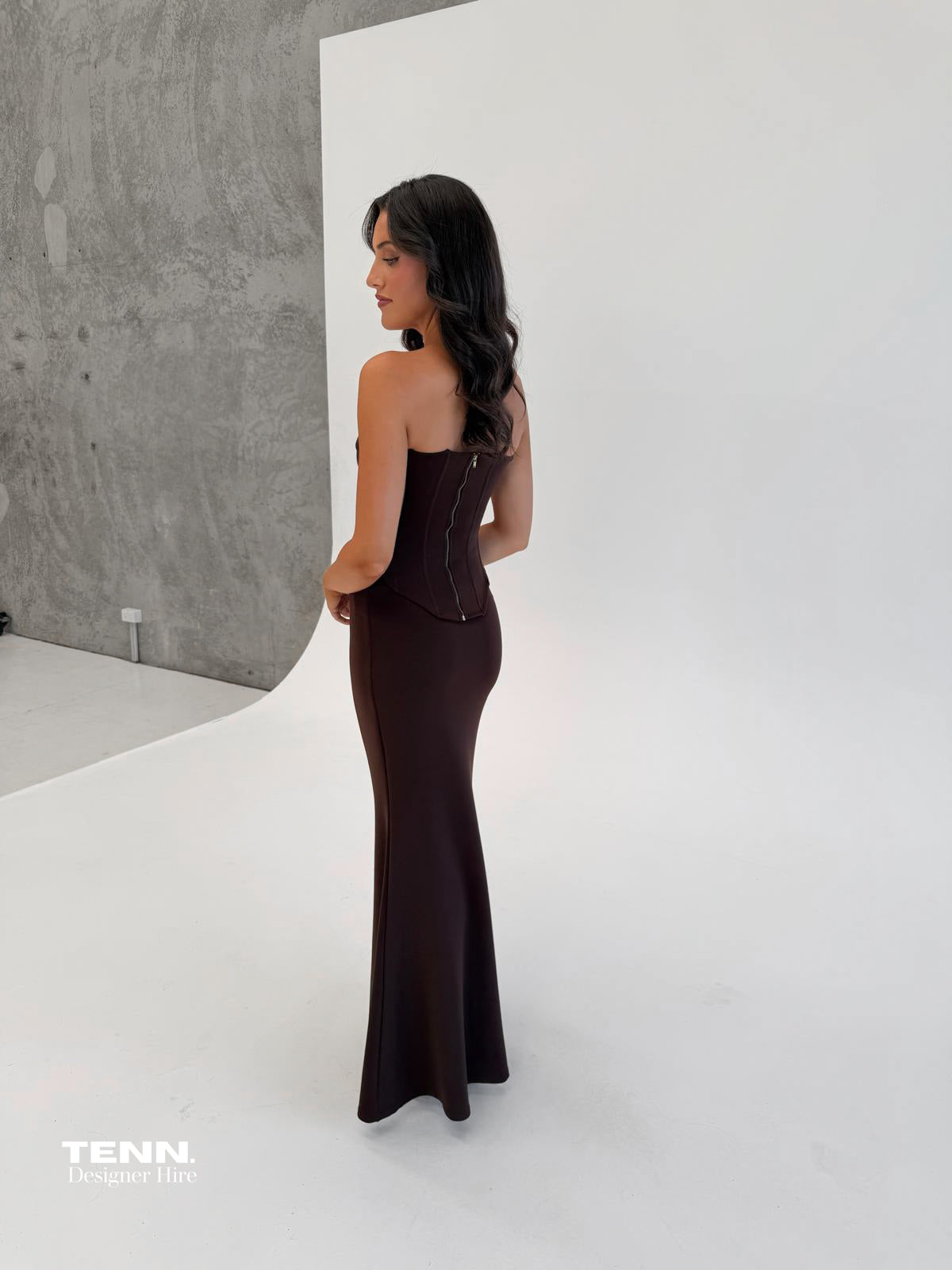 HNTR The Label Louie Gown Brown TENN Designer Hire